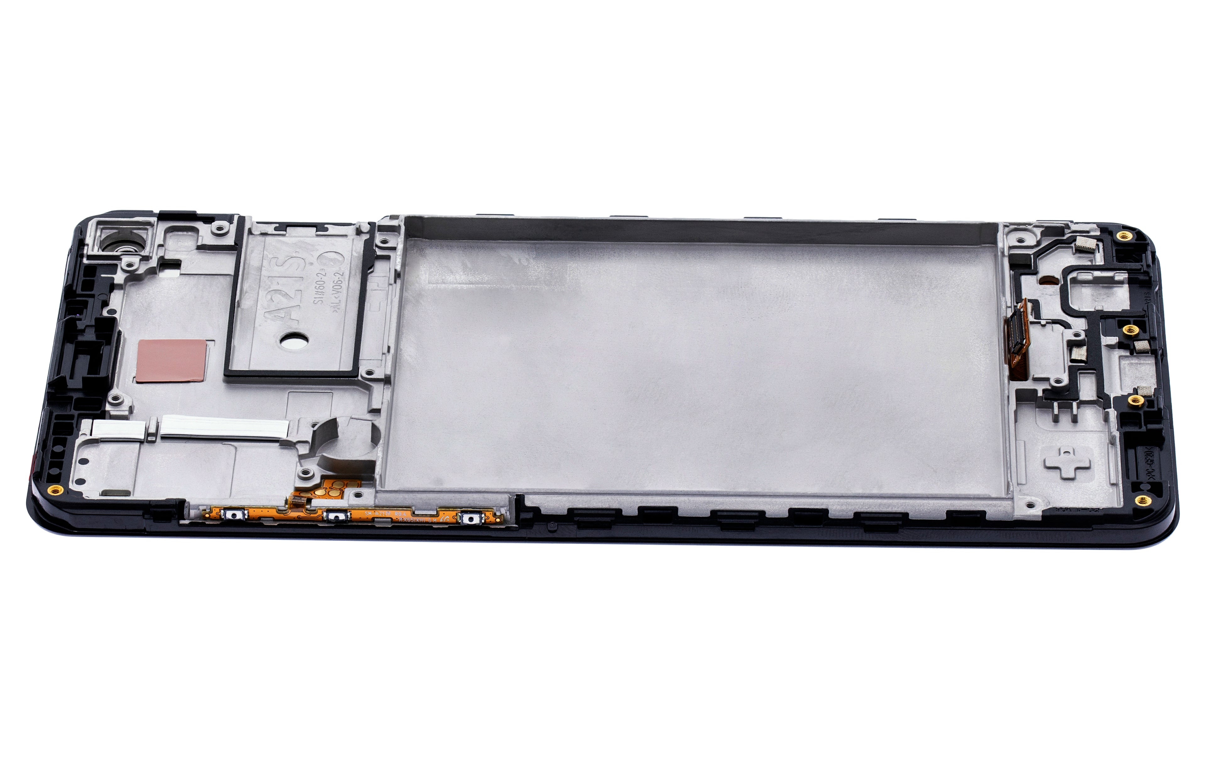 LCD-Display mit Rahmen für Samsung Galaxy A21s (A217 / 2020) (Service Pack) (Schwarz)