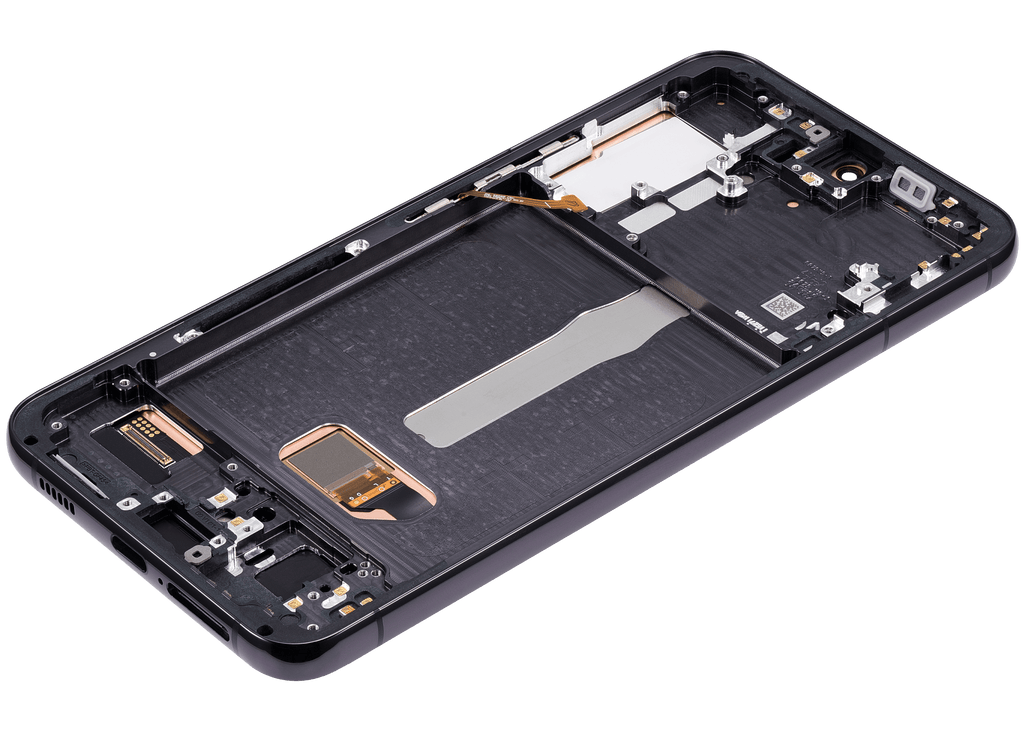 OLED-Display mit Rahmen für Samsung Galaxy S22 Plus 5G (US & Internationale Version) (Aftermarket Plus) (120Hz) (Phantom Black)