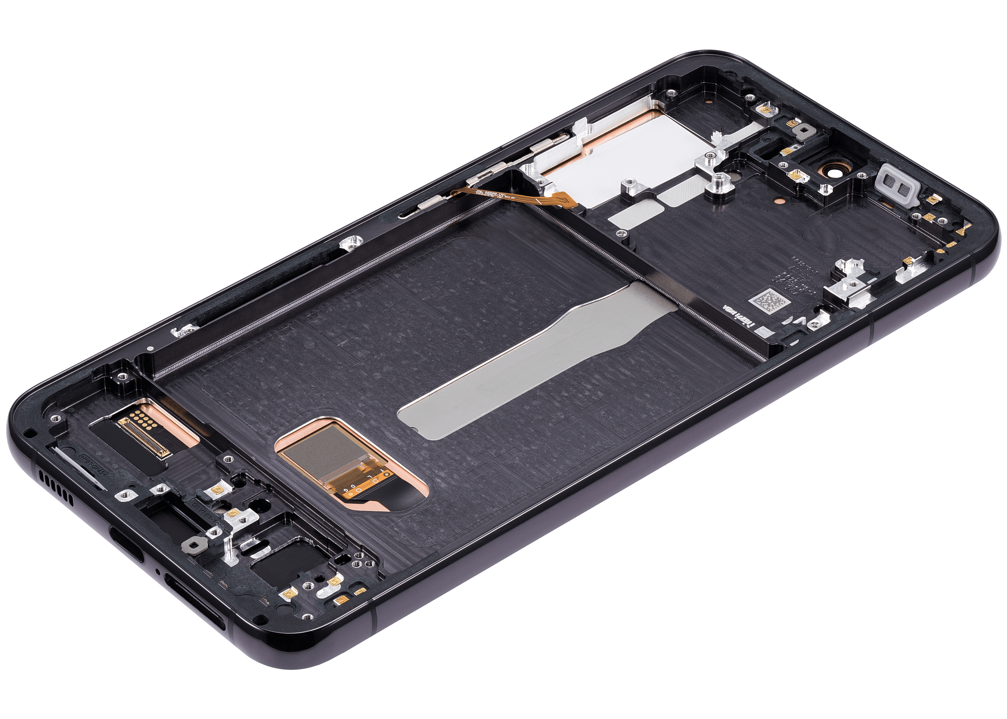 OLED-Display mit Rahmen für Samsung Galaxy S22 Plus 5G (US & Internationale Version) (Aftermarket Plus) (120Hz) (Phantom Black)