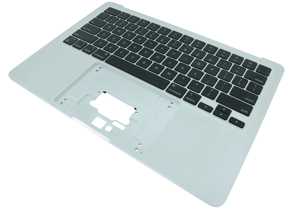 Top Case mit Keyboard (ANSI US) für MacBook Air 13" A2681 (2022) (gebrauchter OEM-Ausbau, Qualität B) (Silber)
