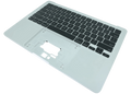 Top Case mit Keyboard (ANSI US) für MacBook Air 13" A2681 (2022) (gebrauchter OEM-Ausbau, Qualität B) (Silber)