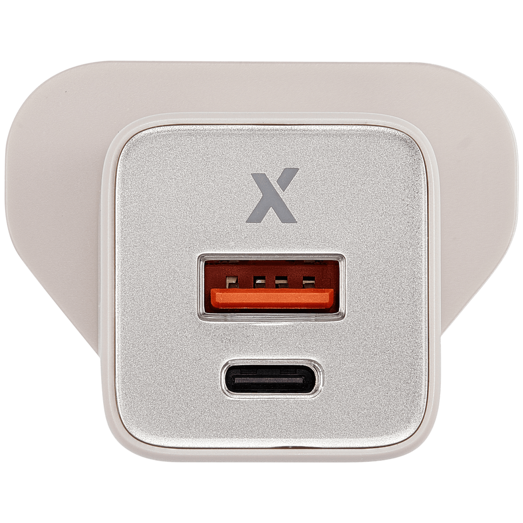 AmpSentrix 30W 2-in-1 USB-C / USB-A Wall Adapter (220V / UK Plug) (Desert Titanium)