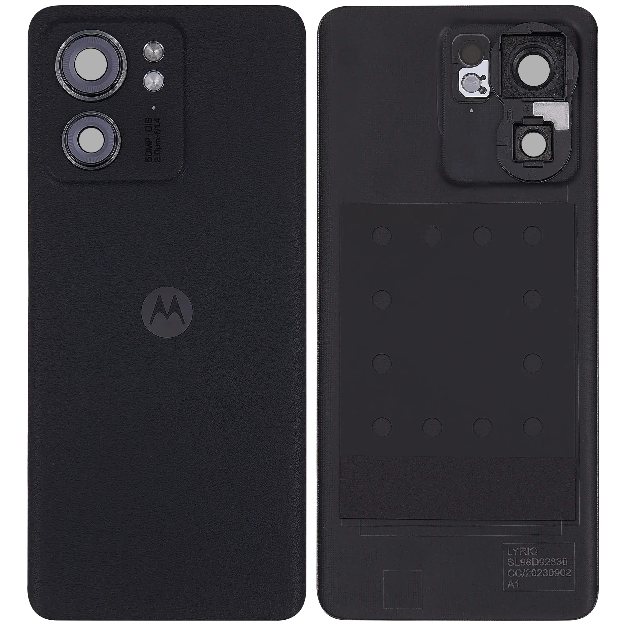 Backcover Glass für Motorola Edge 40 (XT2303-2 / 2023) (Premium) (Eclipse Black)