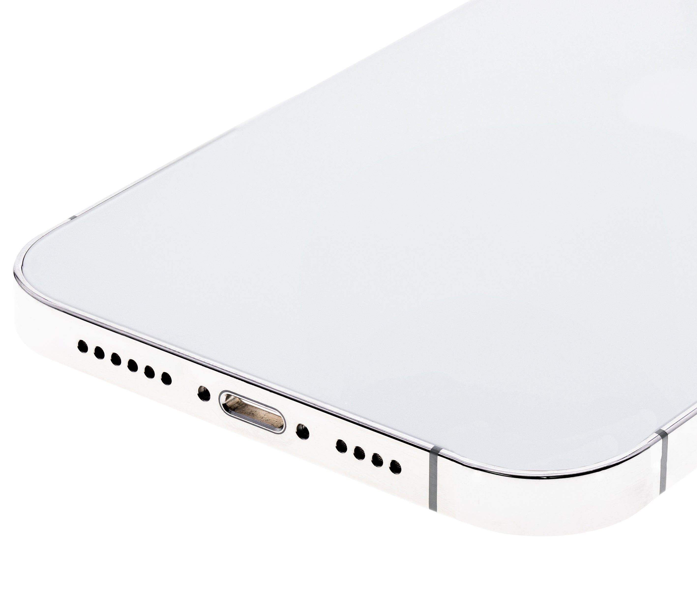 Backcover/Rahmen mit Small Parts für iPhone 12 Pro (EU / Global Version) (gebrauchter OEM-Ausbau, Qualität A) (Silber)