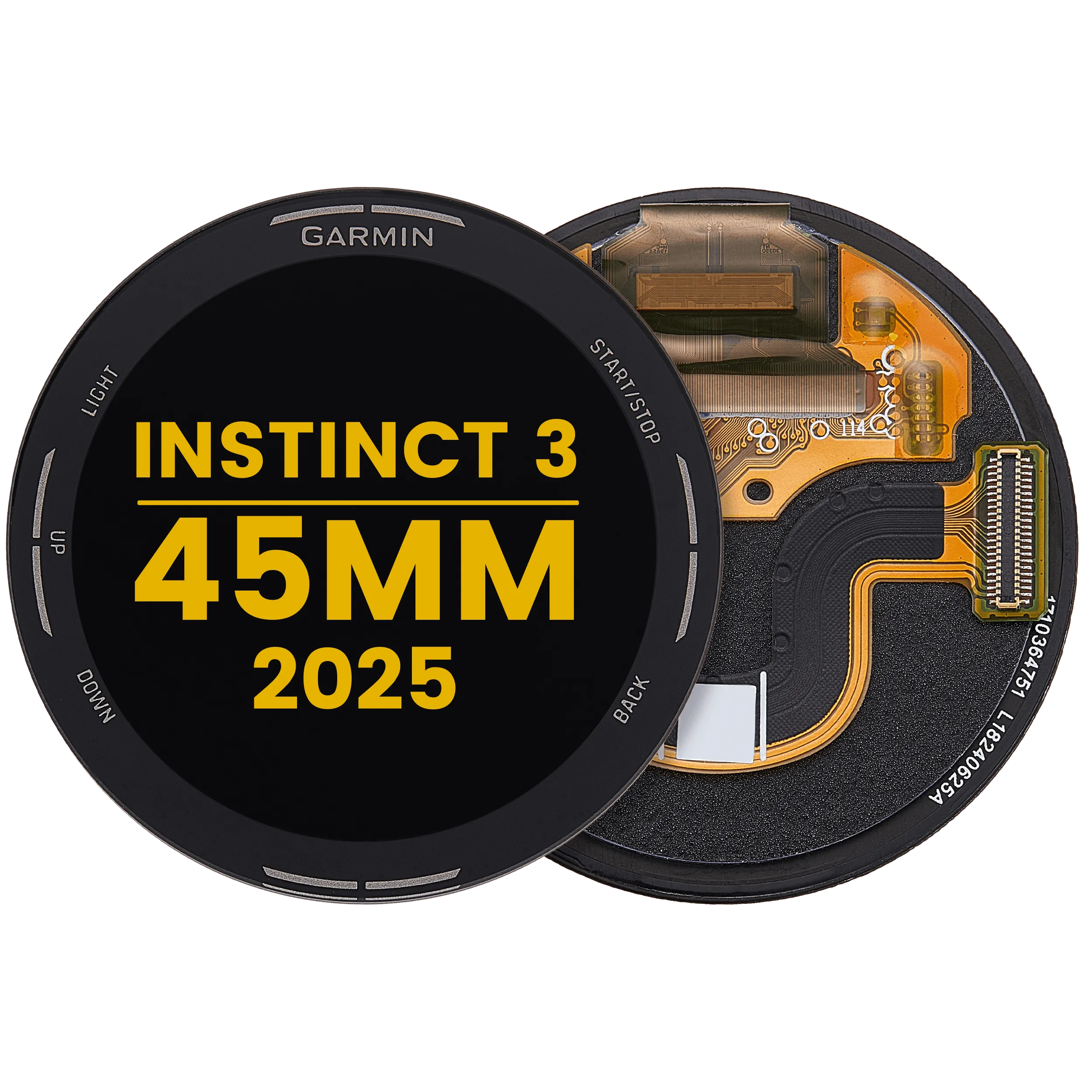 OLED-Display ohne Rahmen für Garmin Instinct 3 (45MM) (2025) (Premium) (Schwarz)