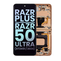 Motorola Razr Plus/Ultra Innen-OLED mit Rahmen OEM Peach Fuzz