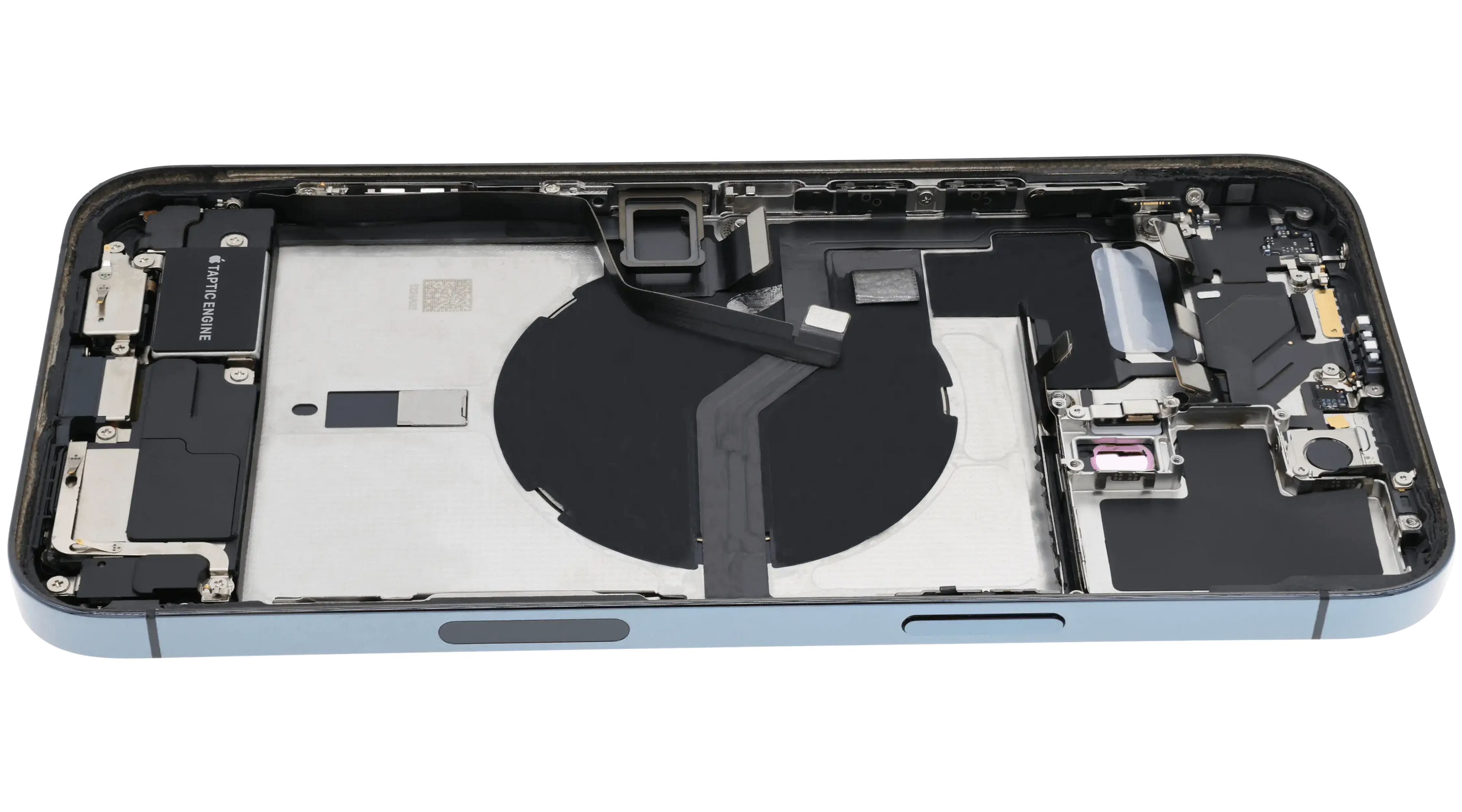 Backcover/Rahmen mit Ladebuchse Flex & Small Parts für iPhone 12 Pro Max (US-Version) (gebrauchter OEM-Ausbau, Qualität A) (Pacific Blau)