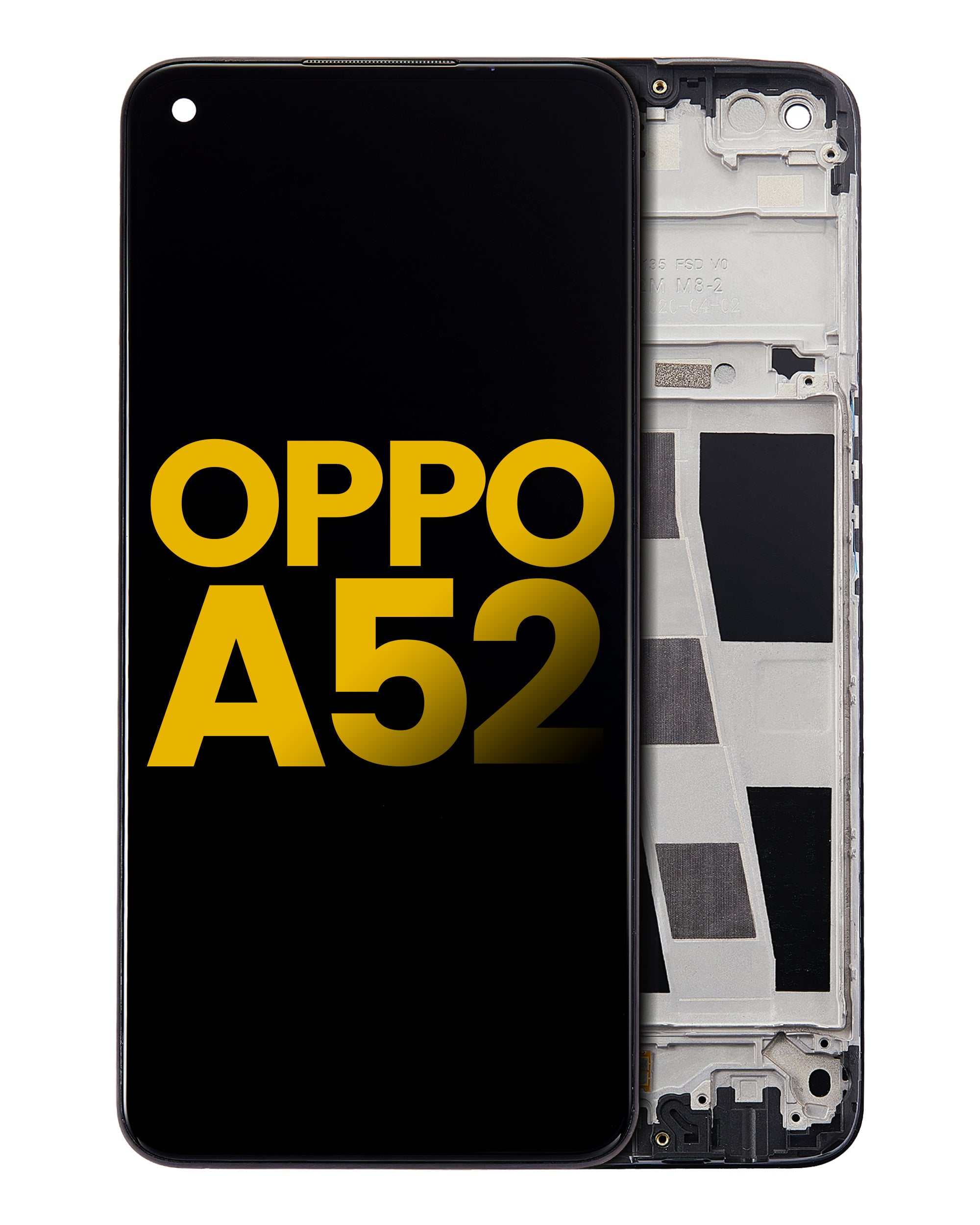 LCD-Montage mit Rahmen für OPPO A52 (Refurbished) (Alle Farben)