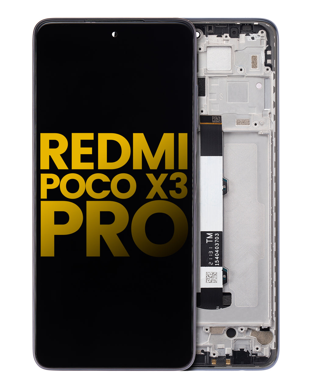 LCD-Display Rahmen Xiaomi Poco X3/X3 Pro/NFC Refurbished Phantom Black