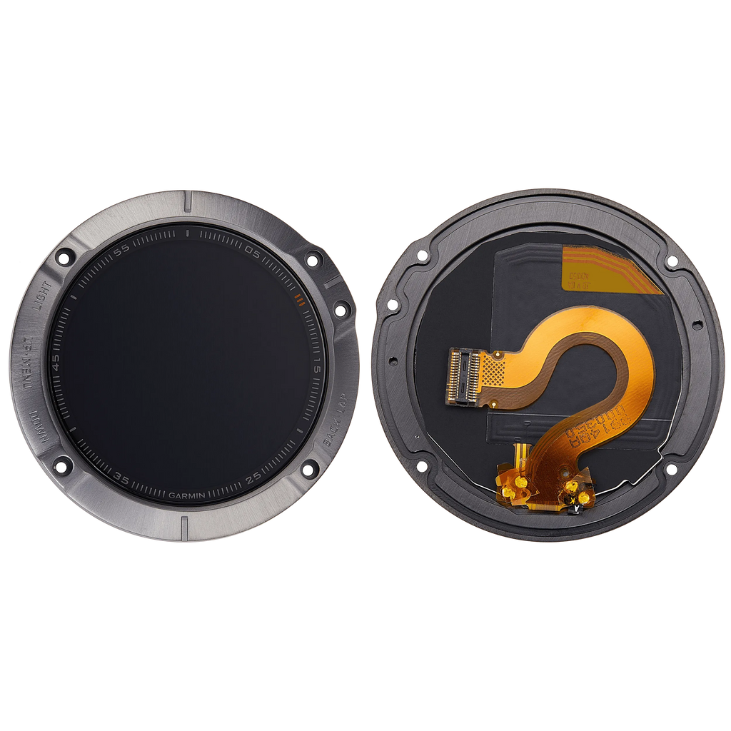 LCD-Display mit Rahmen für Garmin Fenix 6X / 6X Pro (2019) (Premium) (Schwarz)