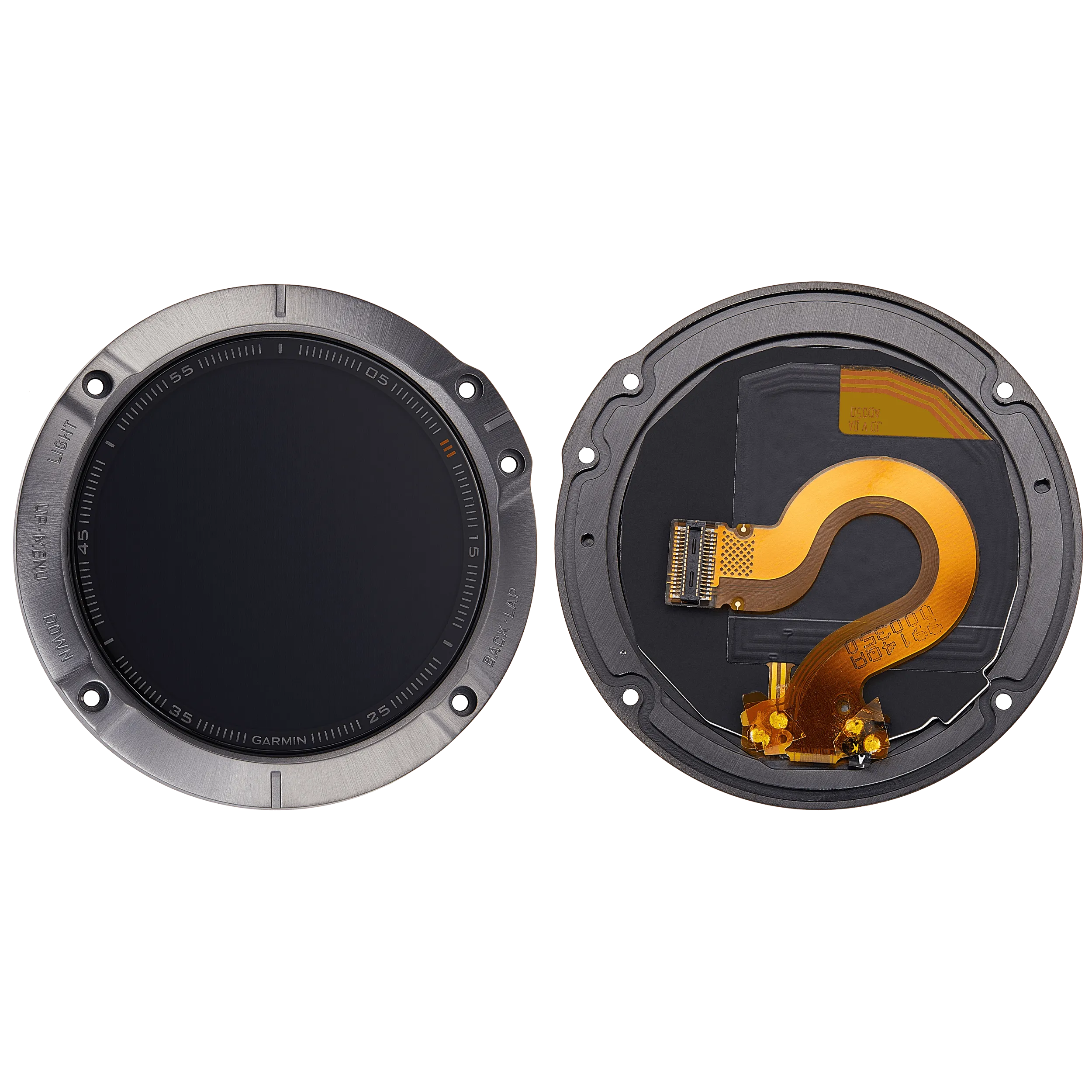 LCD-Display mit Rahmen für Garmin Fenix 6X / 6X Pro (2019) (Premium) (Schwarz)
