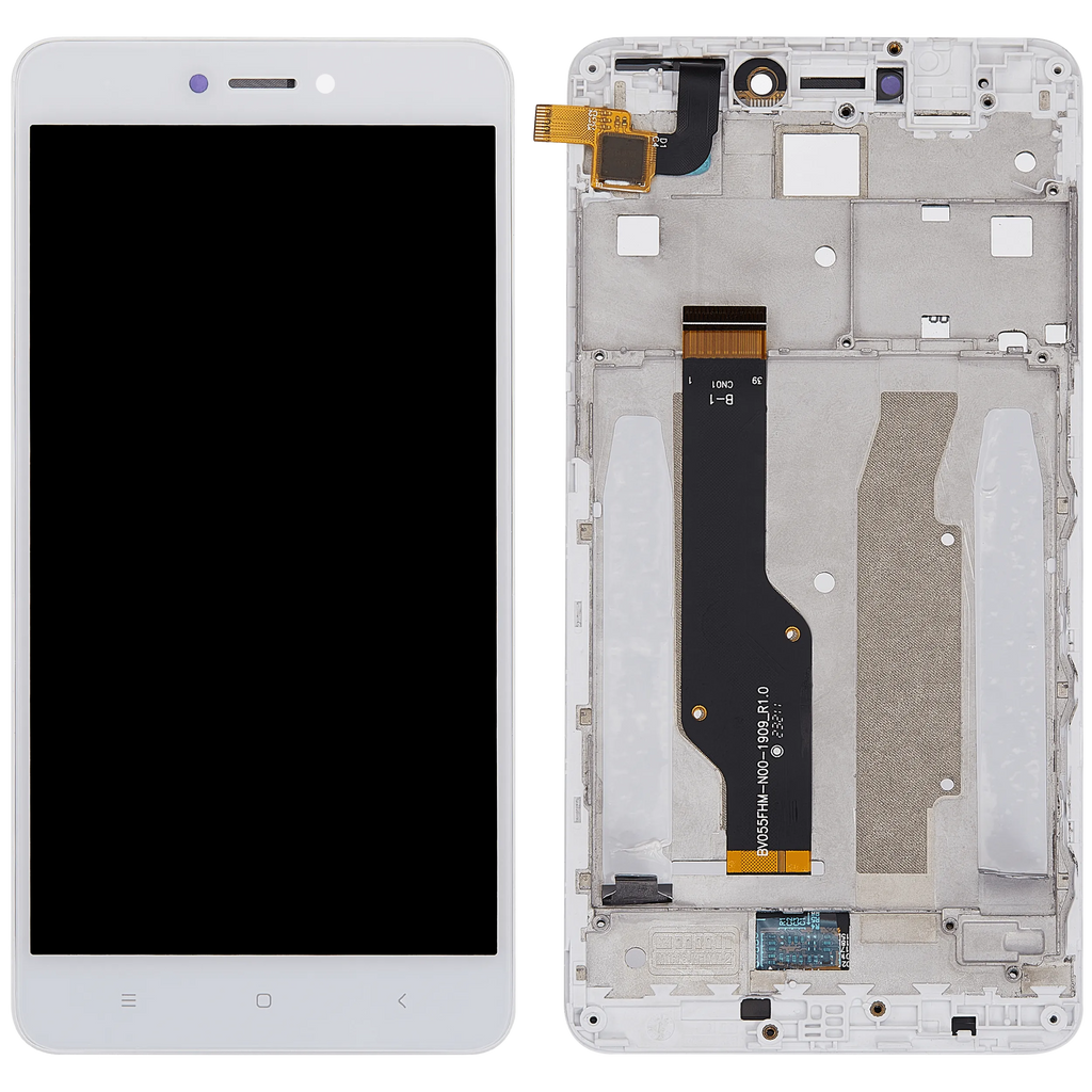 LCD-Display mit Rahmen für Xiaomi Redmi Note 4x (Aftermarket Plus) (Weiß)