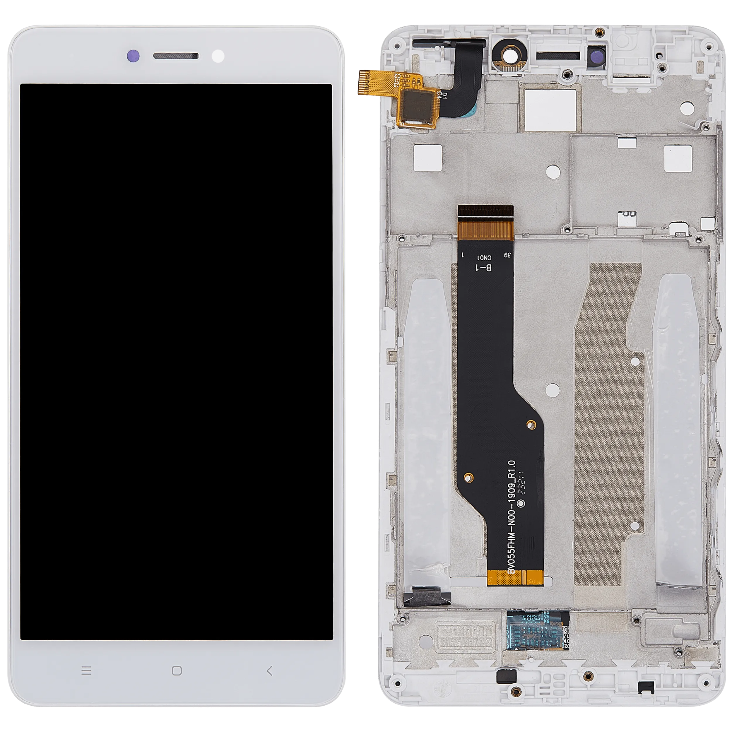 LCD-Display mit Rahmen für Xiaomi Redmi Note 4x (Aftermarket Plus) (Weiß)