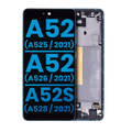 Samsung Galaxy A52/A52s LCD-Display mit Rahmen (ohne FPS) Aftermarket Blau