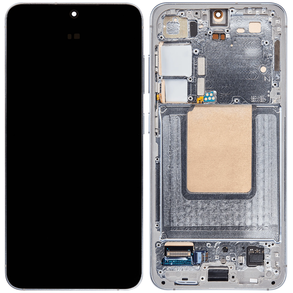 OLED-Display mit Rahmen für Samsung Galaxy S24 5G (US & Internationale Version) (Aftermarket Plus) (Sapphire Blue)