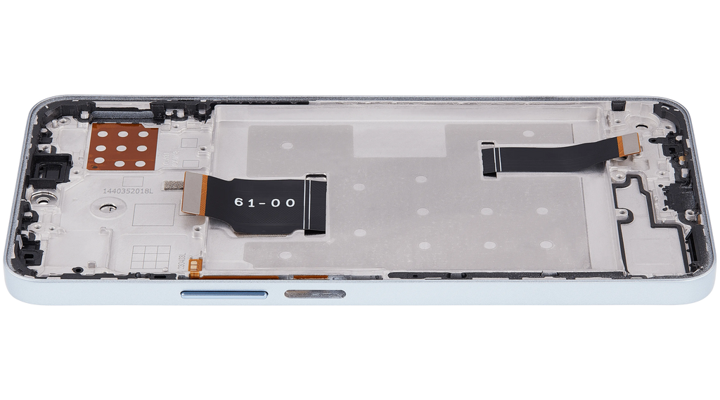 LCD-Display mit Rahmen für Honor X8A / X50i / 90 Lite ((Aftermarket Plus) (Titanium Silber)