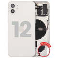 Backcover/Rahmen mit Small Parts für iPhone 12 (US-Version) (gebrauchter OEM-Ausbau, Qualität B) (Weiß)