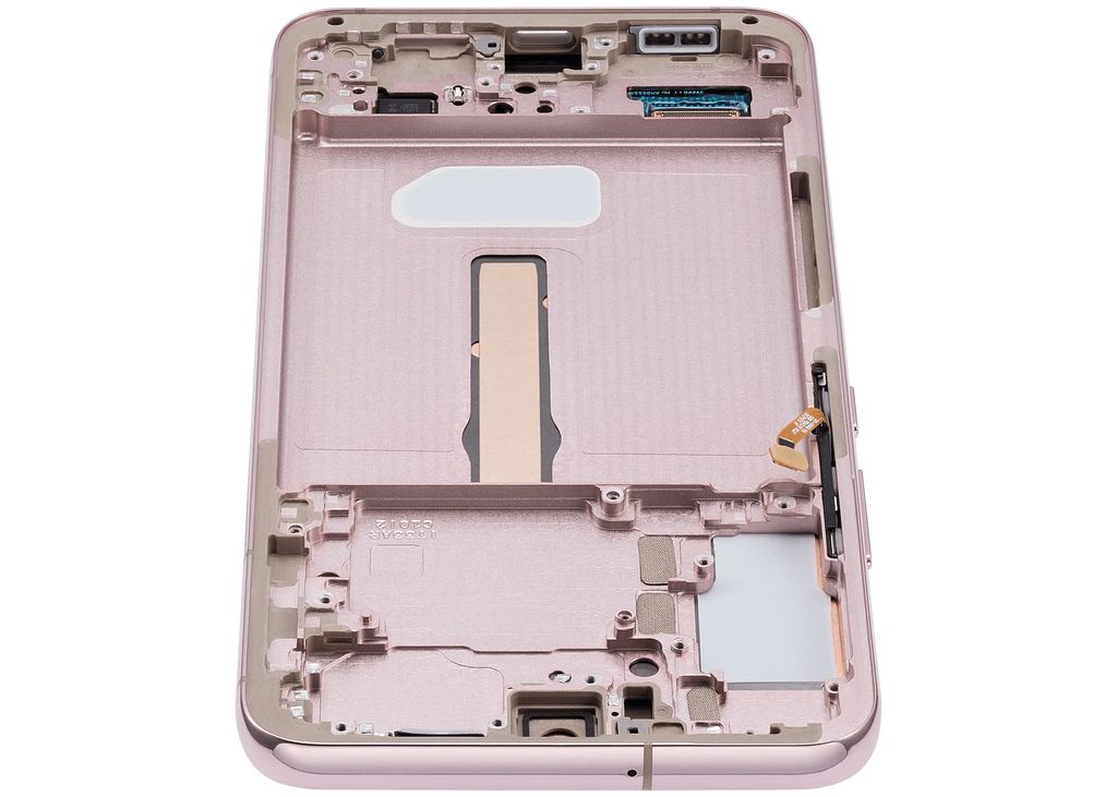OLED-Display mit Rahmen für Samsung Galaxy S22 Plus 5G (gebrauchter OEM-Ausbau, Qualität A) (Pink Gold)