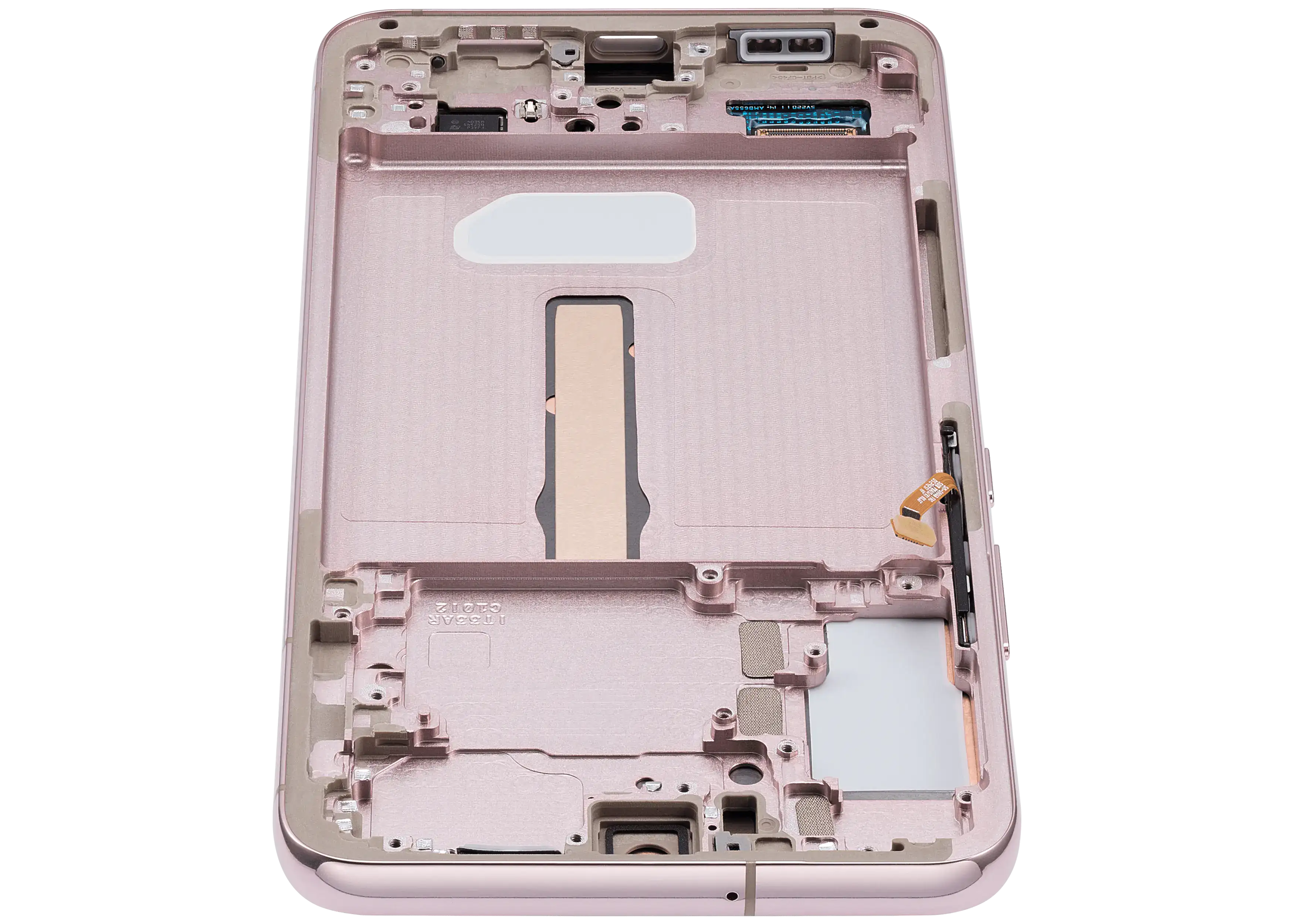 OLED-Display mit Rahmen für Samsung Galaxy S22 Plus 5G (gebrauchter OEM-Ausbau, Qualität A) (Pink Gold)