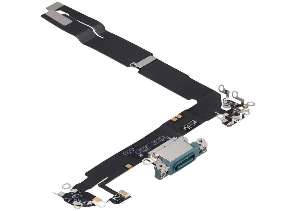 Ladebuchse Flex Cable für iPhone 16 Plus (gebrauchter OEM-Ausbau) (Teal)