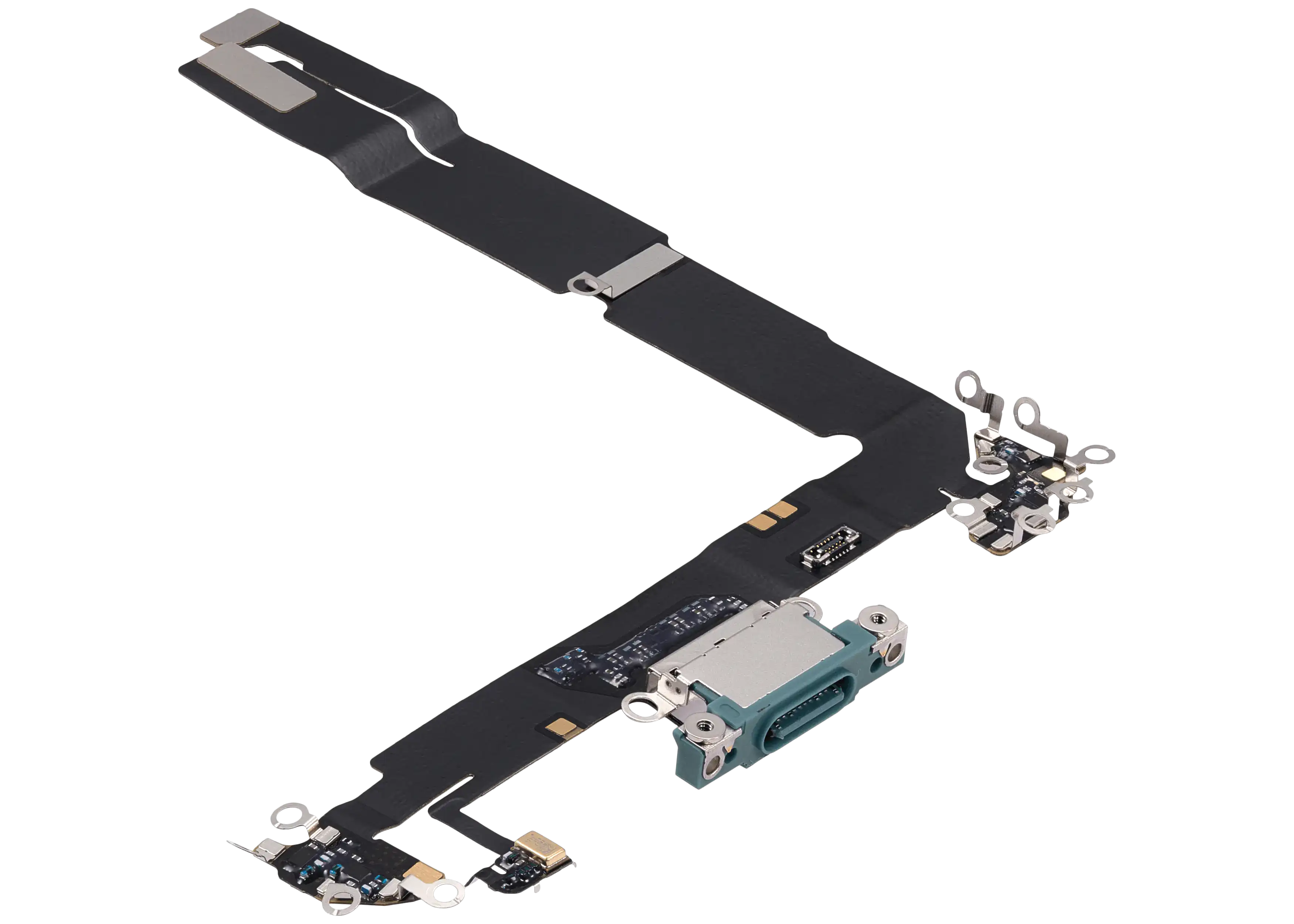 Ladebuchse Flex Cable für iPhone 16 Plus (gebrauchter OEM-Ausbau) (Teal)