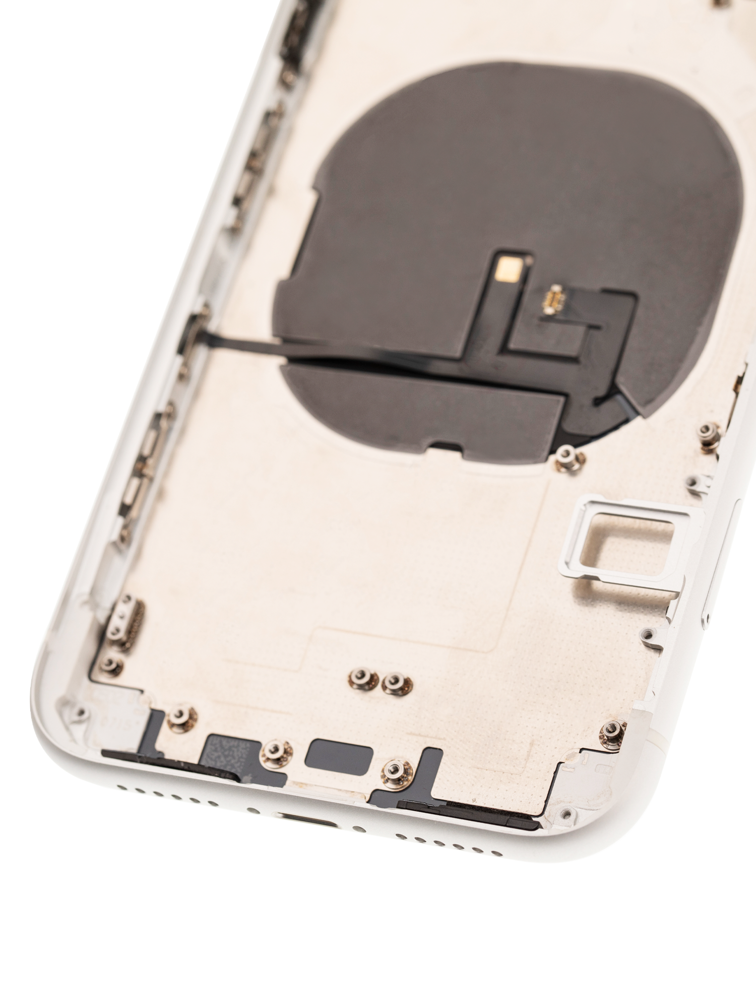 Backcover/Rahmen mit Small Components Pre-Installed für iPhone XR (gebrauchter OEM-Ausbau, Qualität A) (Weiß)
