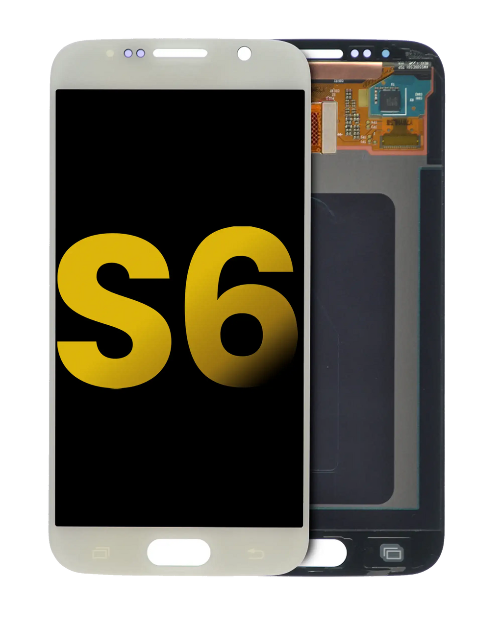 OLED-Display ohne Rahmen für Samsung Galaxy S6 (Refurbished) (White Pearl)