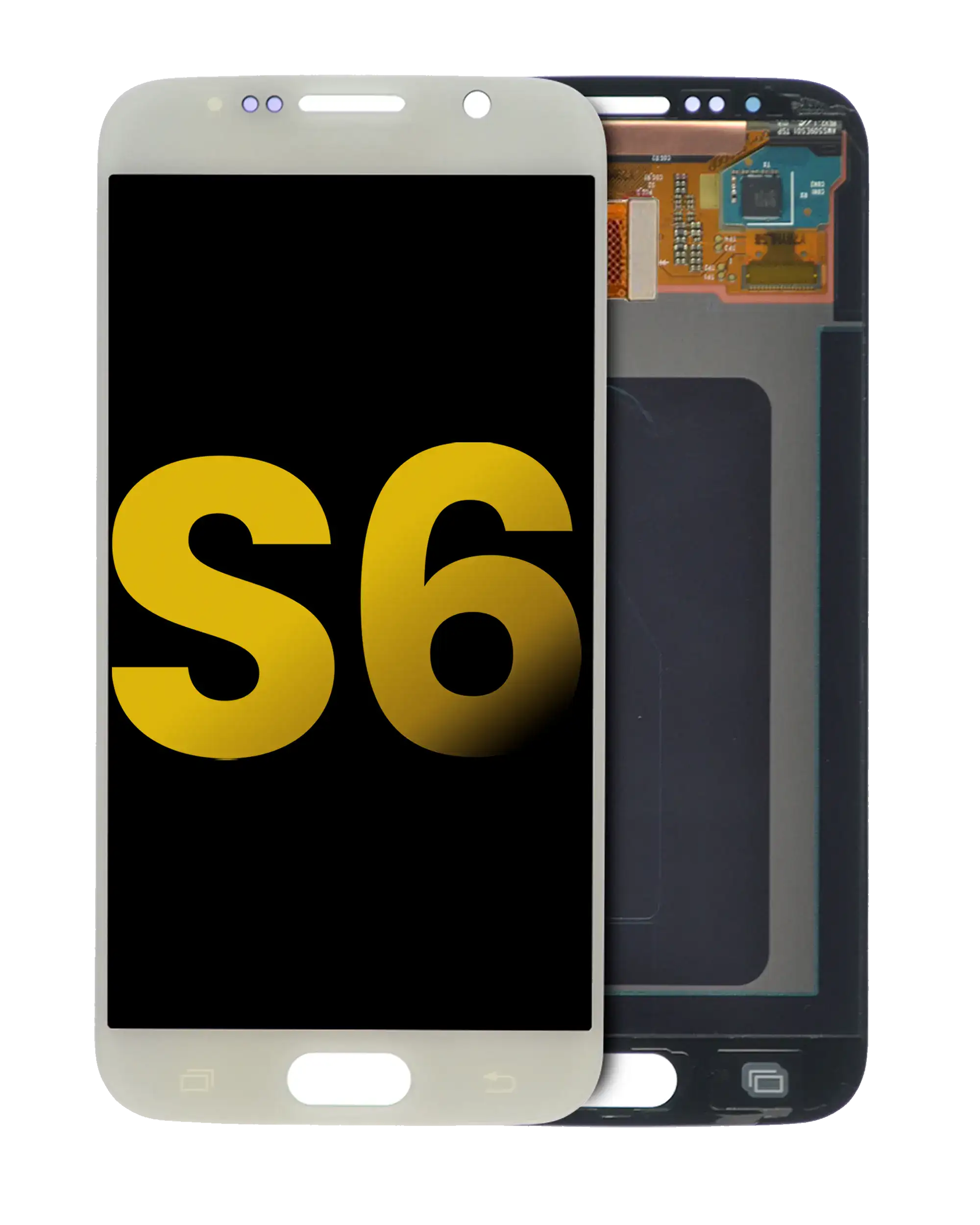 OLED-Display ohne Rahmen für Samsung Galaxy S6 (Refurbished) (White Pearl)