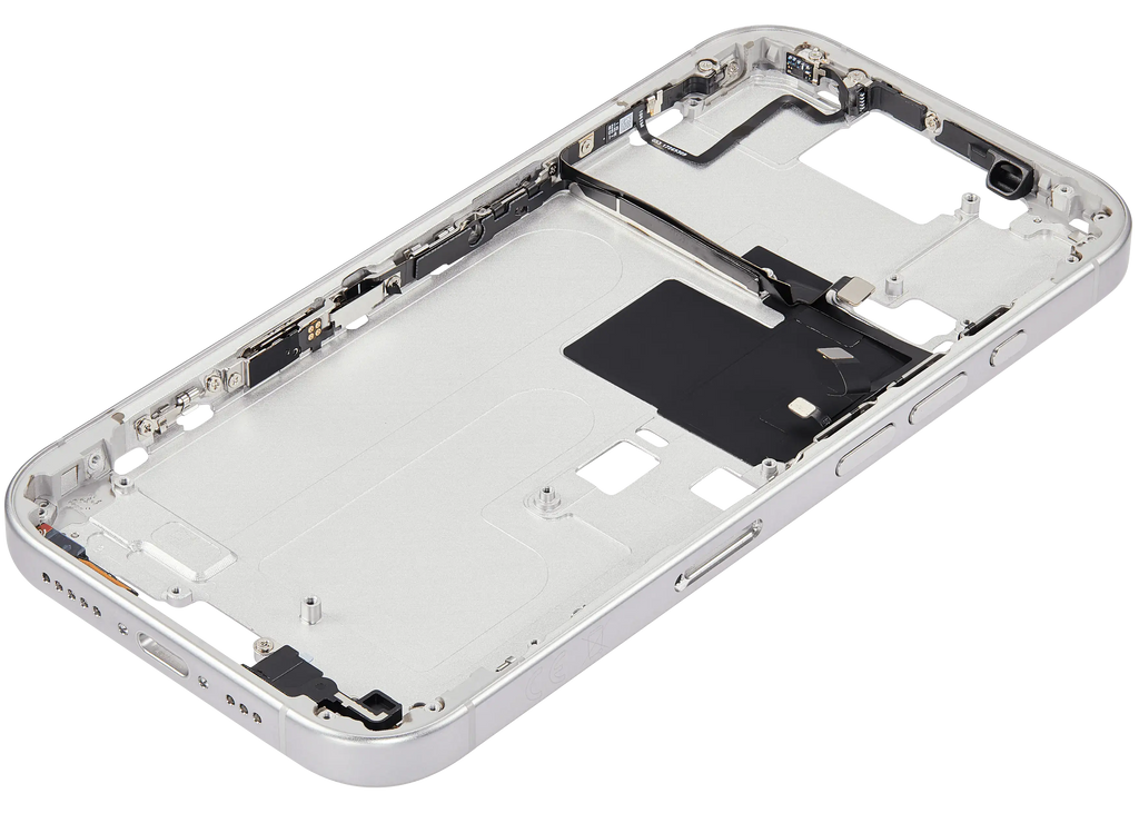 Midframe/Rahmen mit Power And Volume Button für iPhone 16 Pro (EU / Global Version) (Aftermarket Plus) (Weiß Titanium)