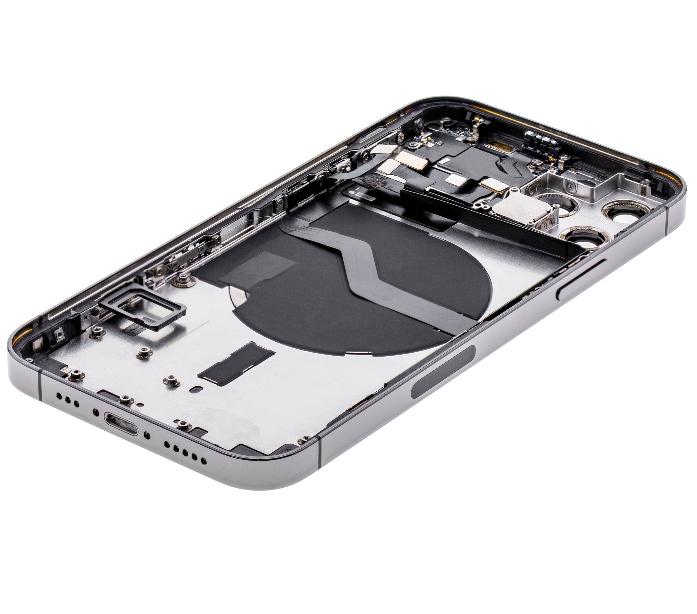 Backcover/Rahmen mit Small Parts für iPhone 12 Pro (US-Version) (gebrauchter OEM-Ausbau, Qualität A) (Graphite)