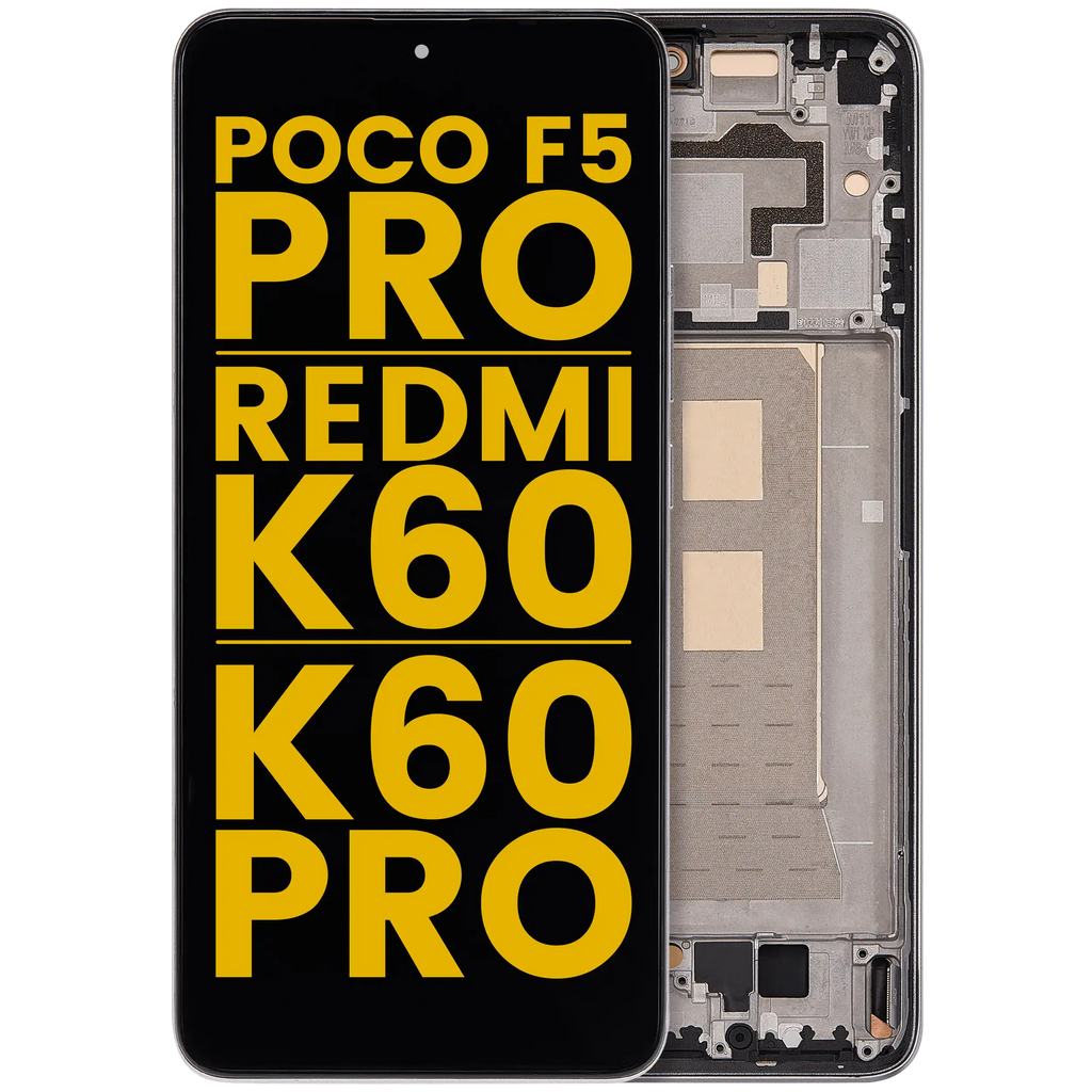OLED Display with Frame for Xiaomi Poco F5 Pro / Redmi K60 / K60 Pro (Refurbished) (White)