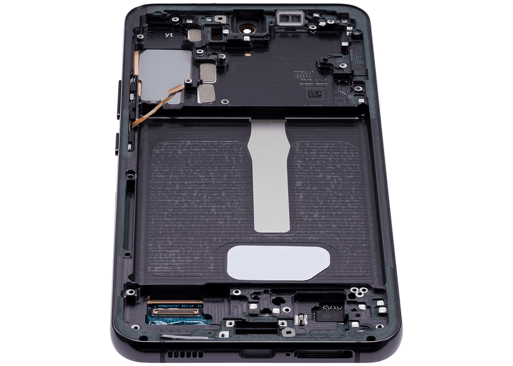OLED-Display mit Rahmen für Samsung Galaxy S22 Plus 5G (gebrauchter OEM-Ausbau, Qualität A) (Phantom Black)