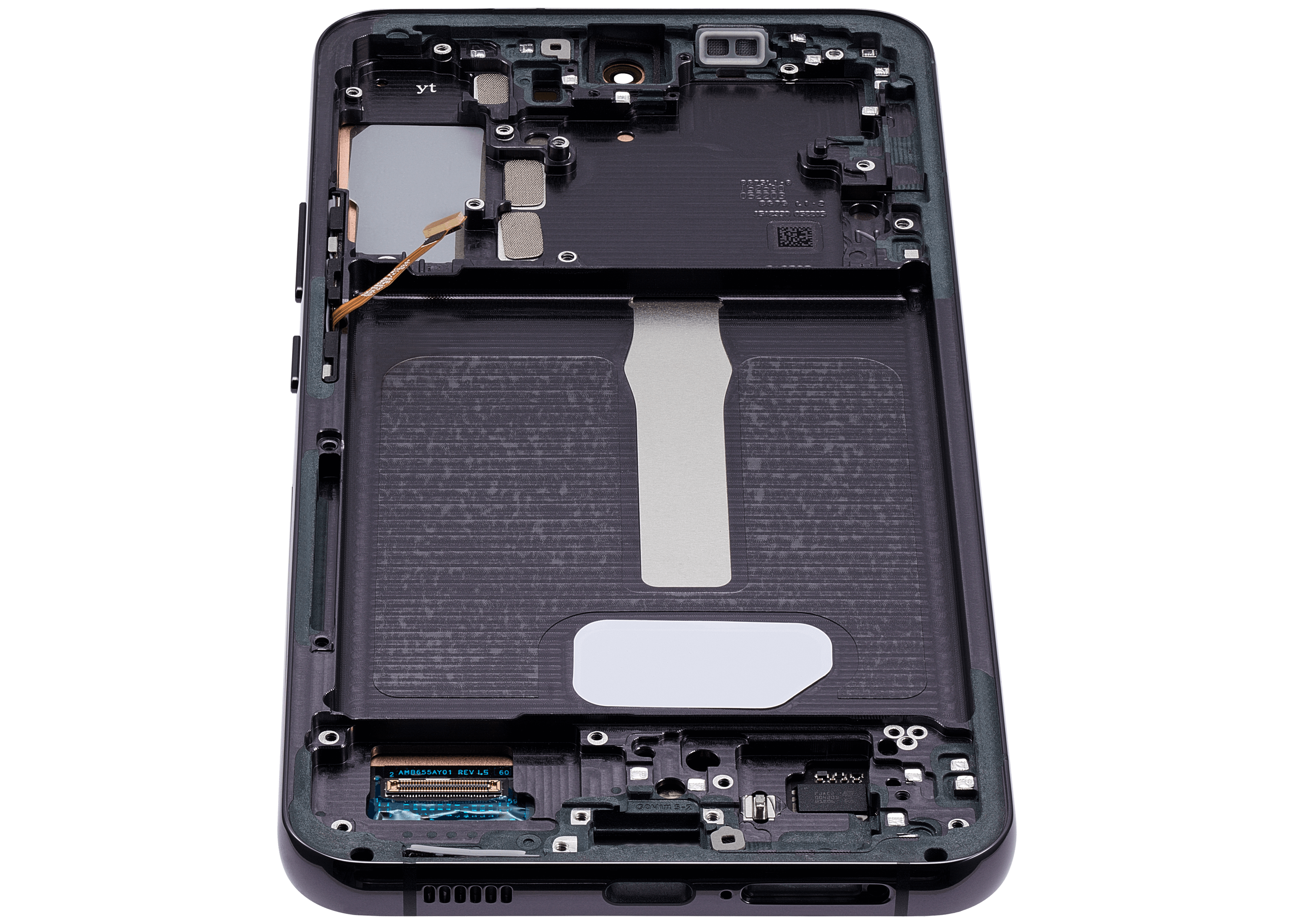 OLED-Display mit Rahmen für Samsung Galaxy S22 Plus 5G (gebrauchter OEM-Ausbau, Qualität A) (Phantom Black)