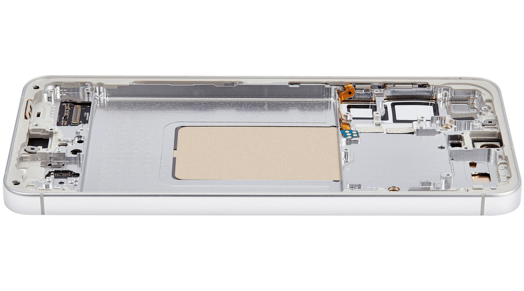 OLED-Display mit Rahmen für Samsung Galaxy S24 Plus 5G (US & Internationale Version) (gebrauchter OEM-Ausbau, Qualität B/C) (Marble Grey)
