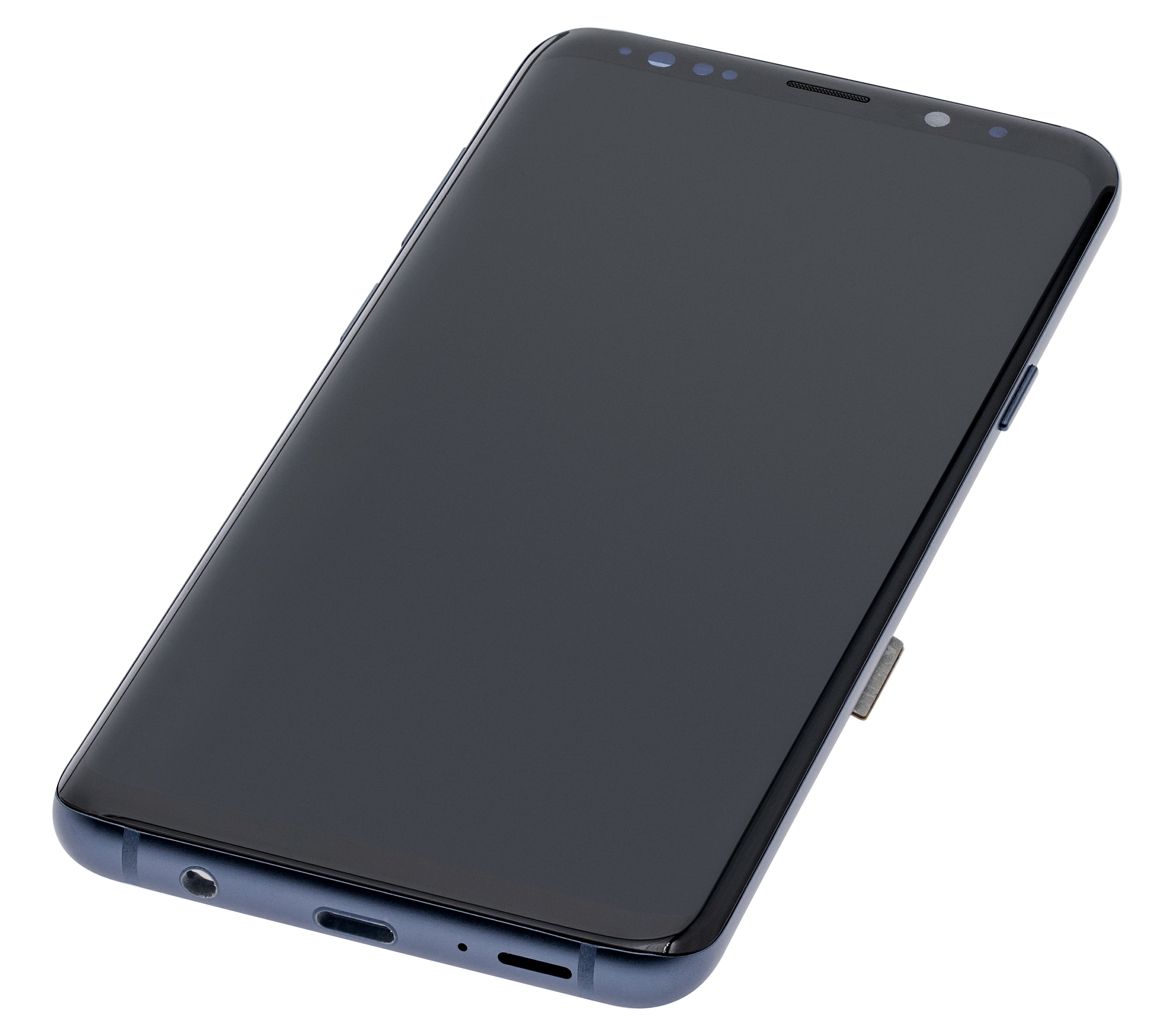 OLED-Display mit Rahmen für Samsung Galaxy S9 Plus (gebrauchter OEM-Ausbau, Qualität B/C) (Coral Blau)