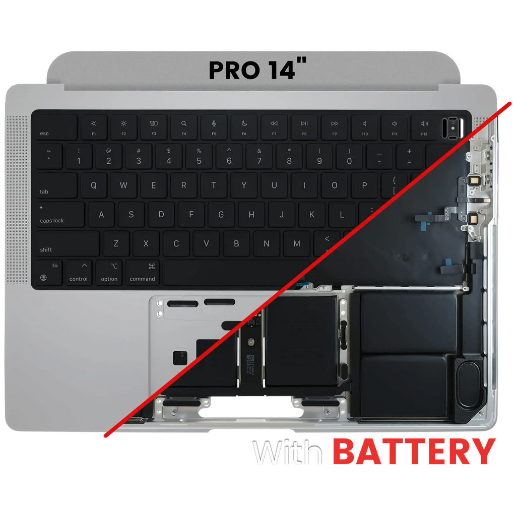 Top Case Akku+Tastatur ISO Schwedisch MacBook Pro 14 A3185 Space Schwarz OEM
