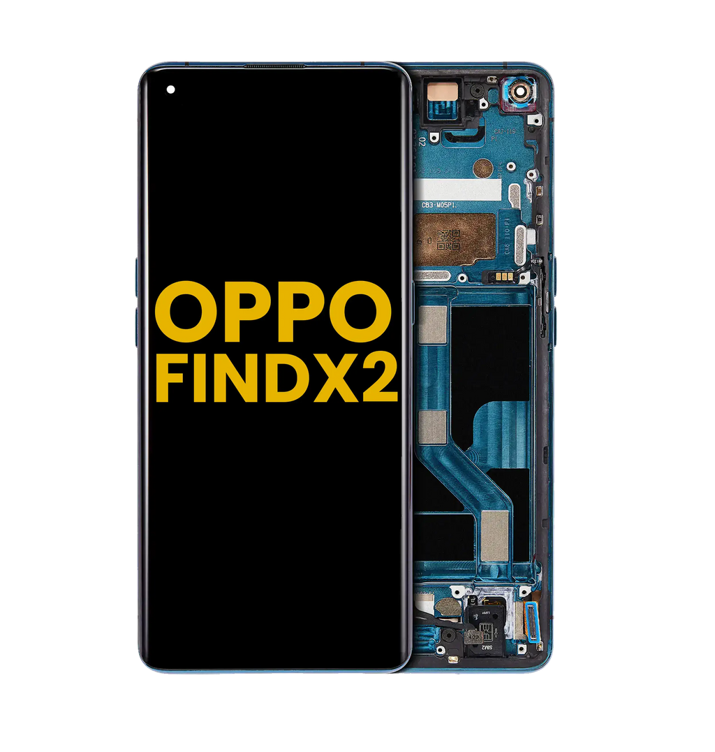 OLED Display with Frame for OPPO Find X2 (Refurbished) (Ocean)