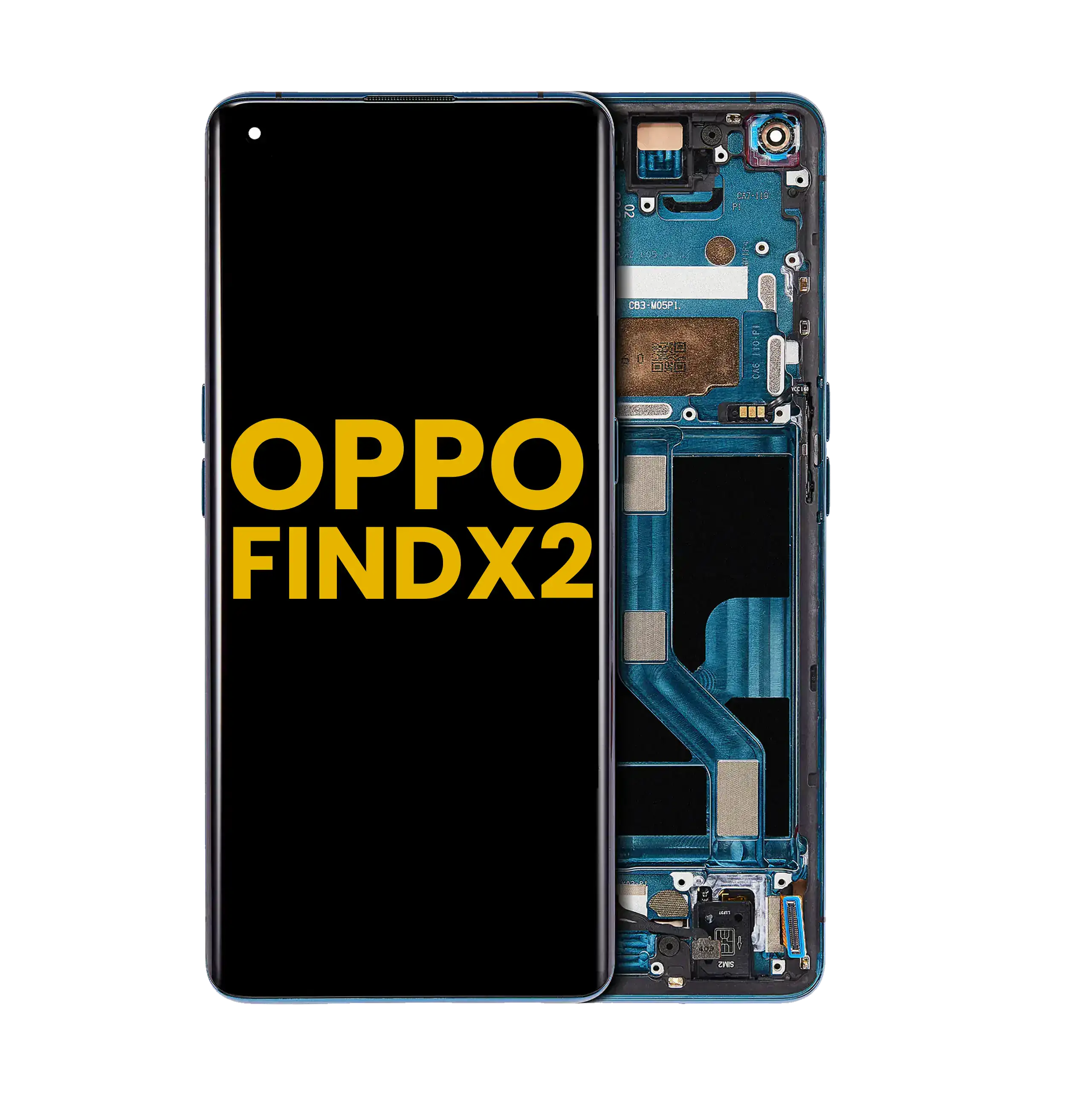 OLED Display with Frame for OPPO Find X2 (Refurbished) (Ocean)