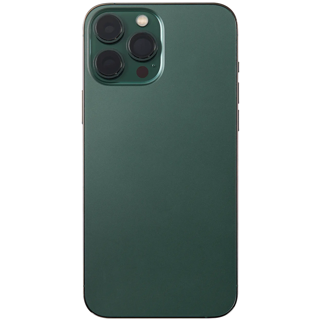 Backcover/Rahmen mit Small Parts für iPhone 13 Pro Max (EU / Global Version) (gebrauchter OEM-Ausbau, Qualität C) (Alpine Grün)