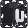 Midframe/Rahmen mit Power And Volume Button für iPhone 16 (EU / Global Version) (Aftermarket Plus) (Schwarz)