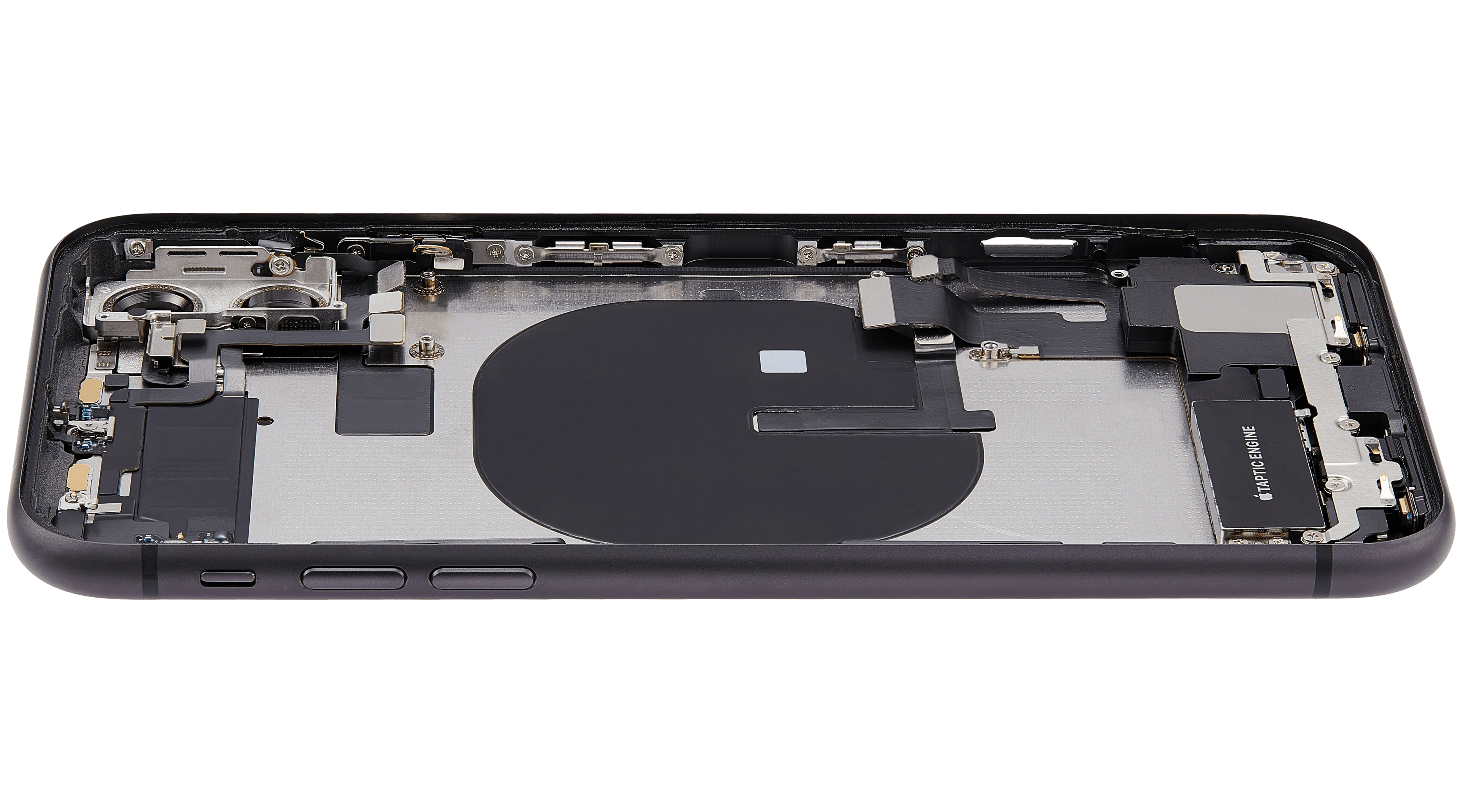 Backcover/Rahmen mit Ladebuchse Flex & Small Parts für iPhone 11 (gebrauchter OEM-Ausbau, Qualität B) (Schwarz)