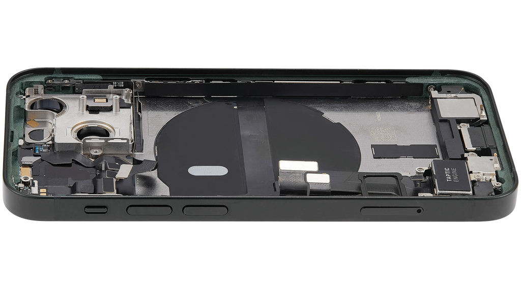 Backcover/Rahmen mit Ladebuchse Flex & Small Parts für iPhone 13 Mini (EU / Global Version) (gebrauchter OEM-Ausbau, Qualität B) (Grün)