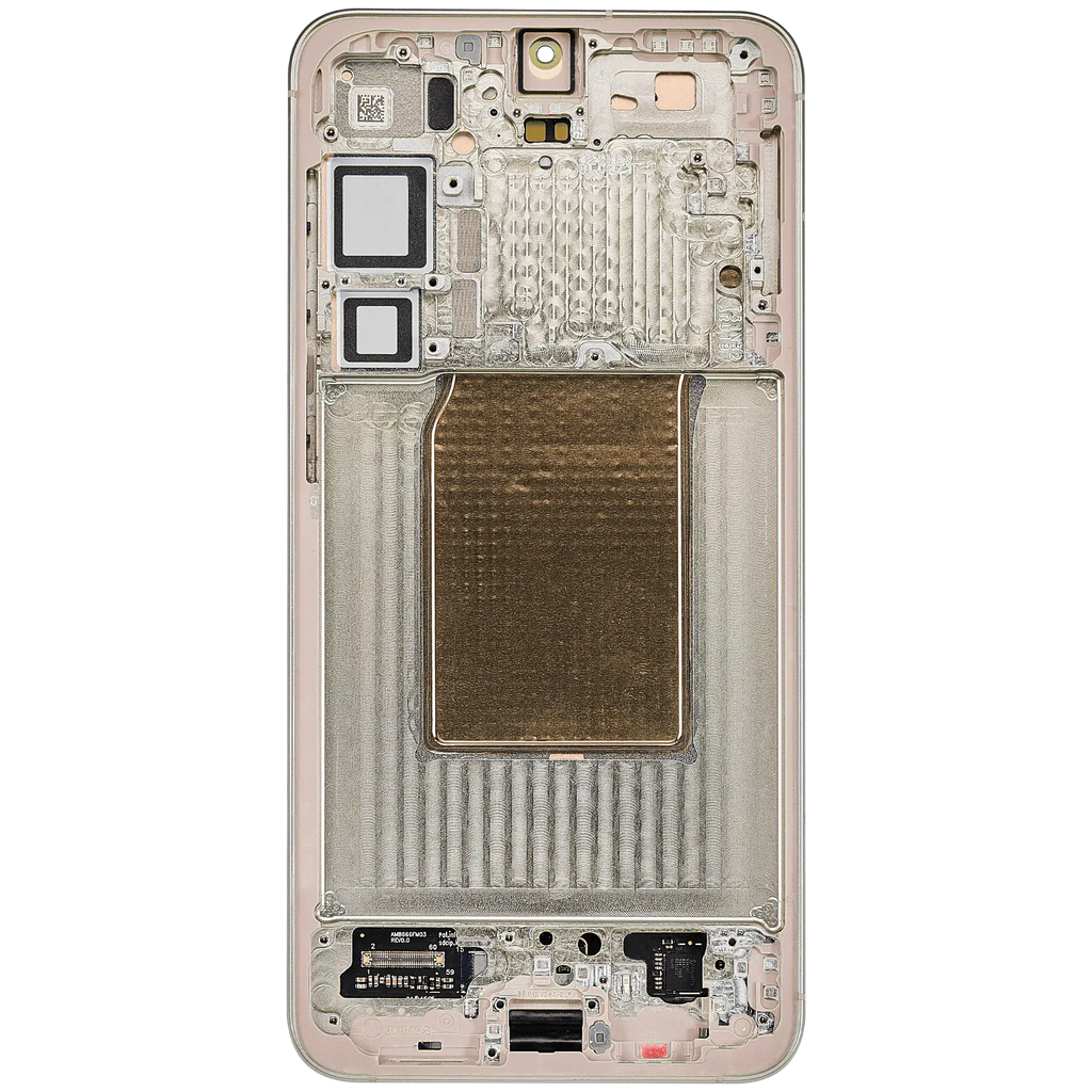 OLED-Display mit Rahmen für Samsung Galaxy S25 Plus 5G (US & Internationale Version) (Aftermarket Plus) (Pink Gold)