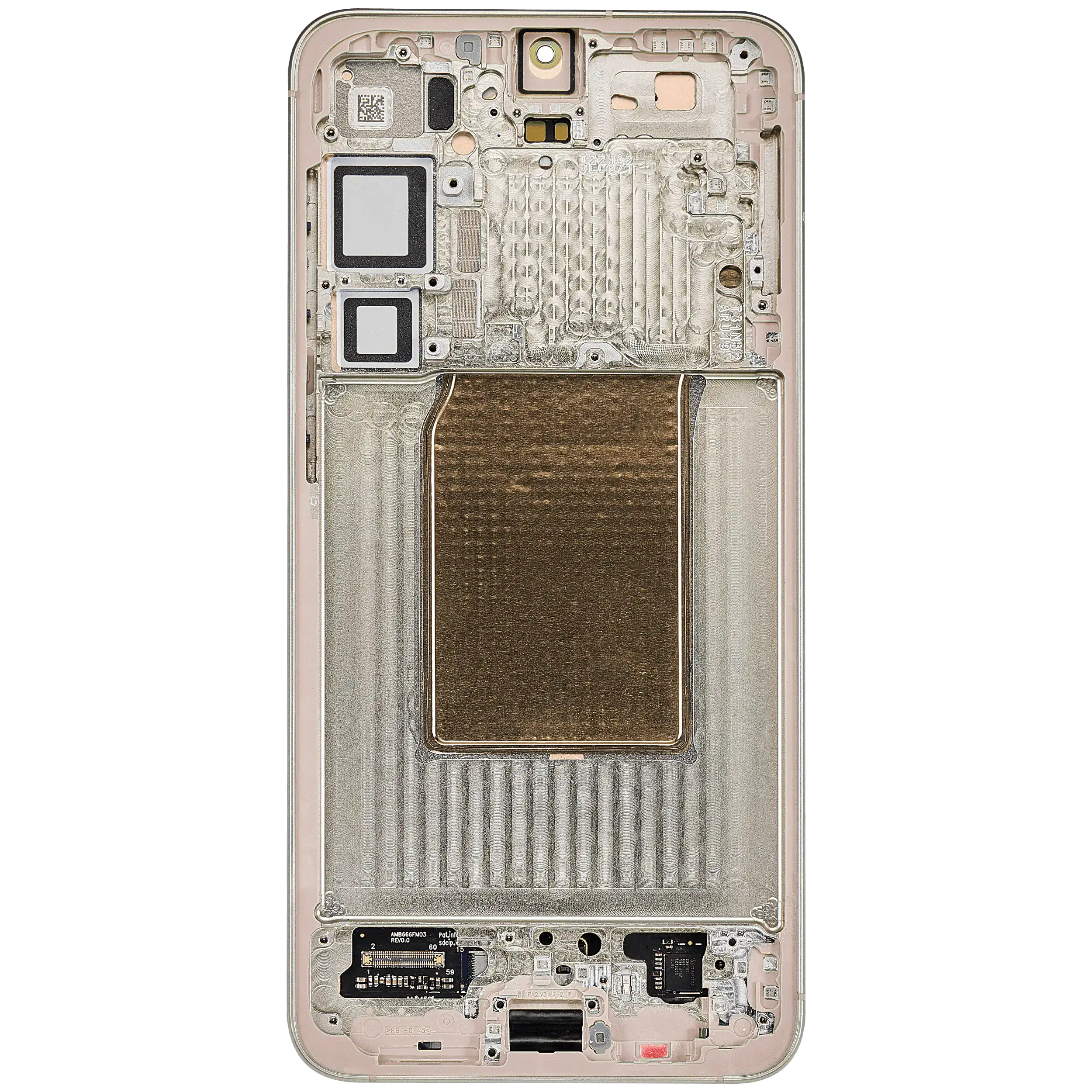 OLED-Display mit Rahmen für Samsung Galaxy S25 Plus 5G (US & Internationale Version) (Aftermarket Plus) (Pink Gold)