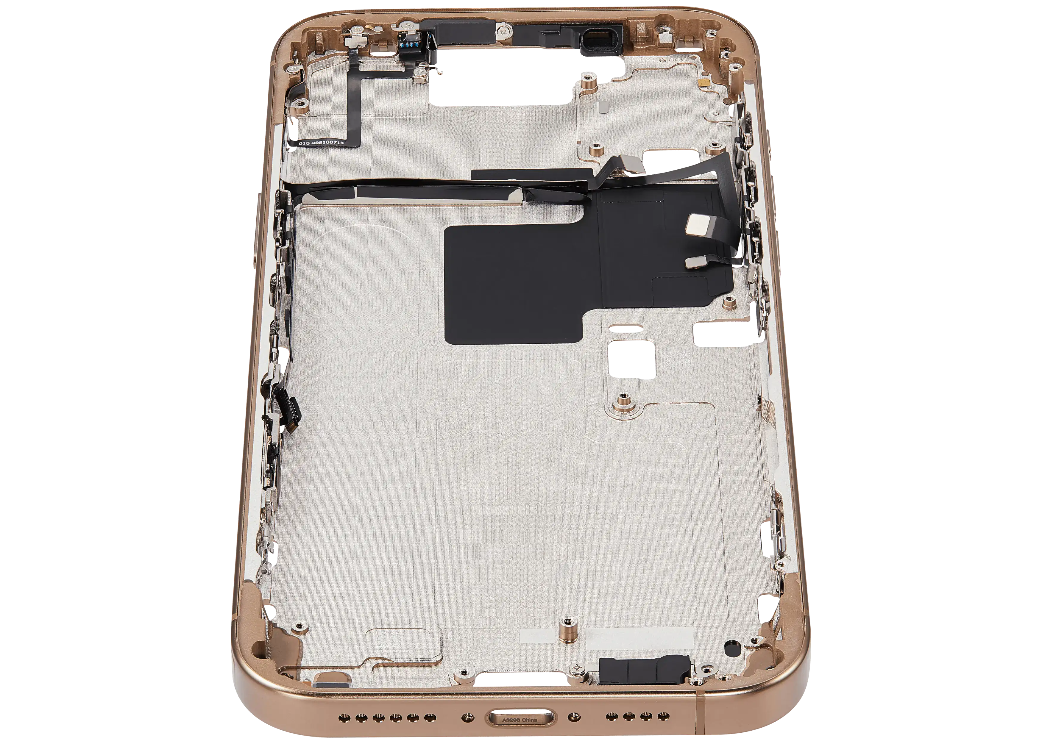 Midframe/Rahmen mit Power And Volume Button für iPhone 16 Pro Max (EU / Global Version) (Aftermarket Plus) (Desert Titanium)