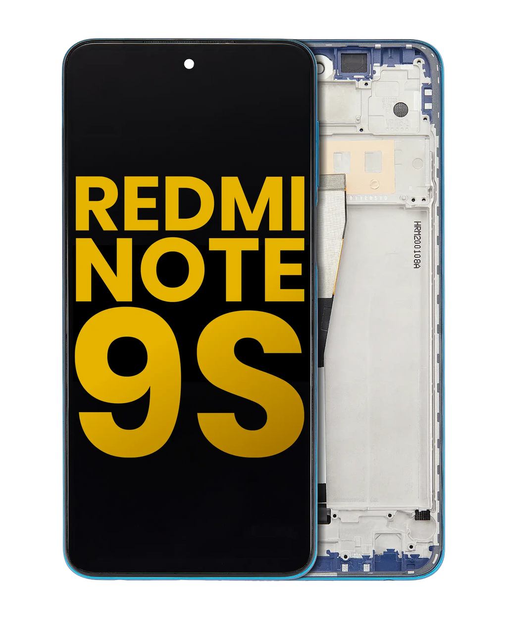 LCD-Komplettbaugruppe mit Rahmen Xiaomi Redmi Note 9S Refurbished Aurora Blue