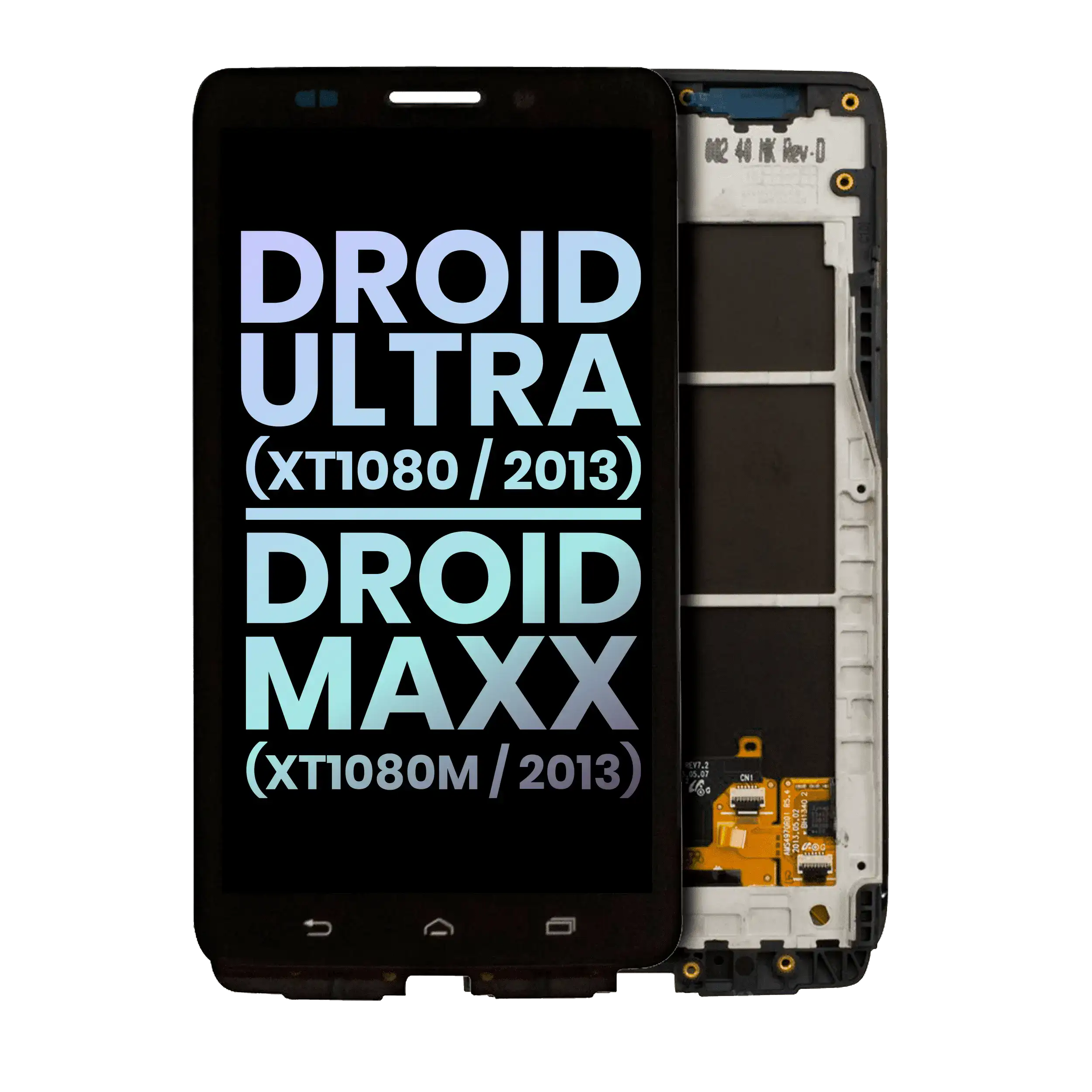 LCD-Display mit Rahmen für Motorola Droid Ultra/Maxx OEM Schwarz