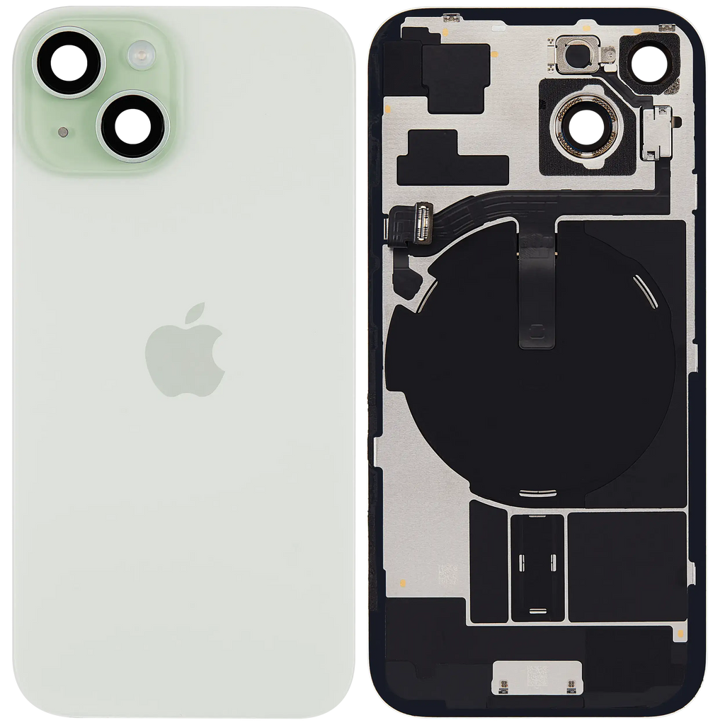 Backcover mit MagSafe Magnet & NFC & Blitz-Flexkabel für iPhone 15 (Service Pack) (Grün)