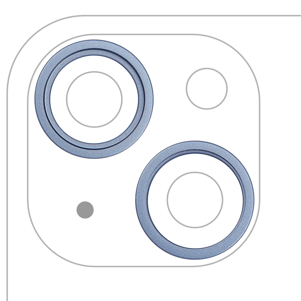 Rear Camera Protector Ring for iPhone 14 / 14 Plus (Blue) (2-Pack)