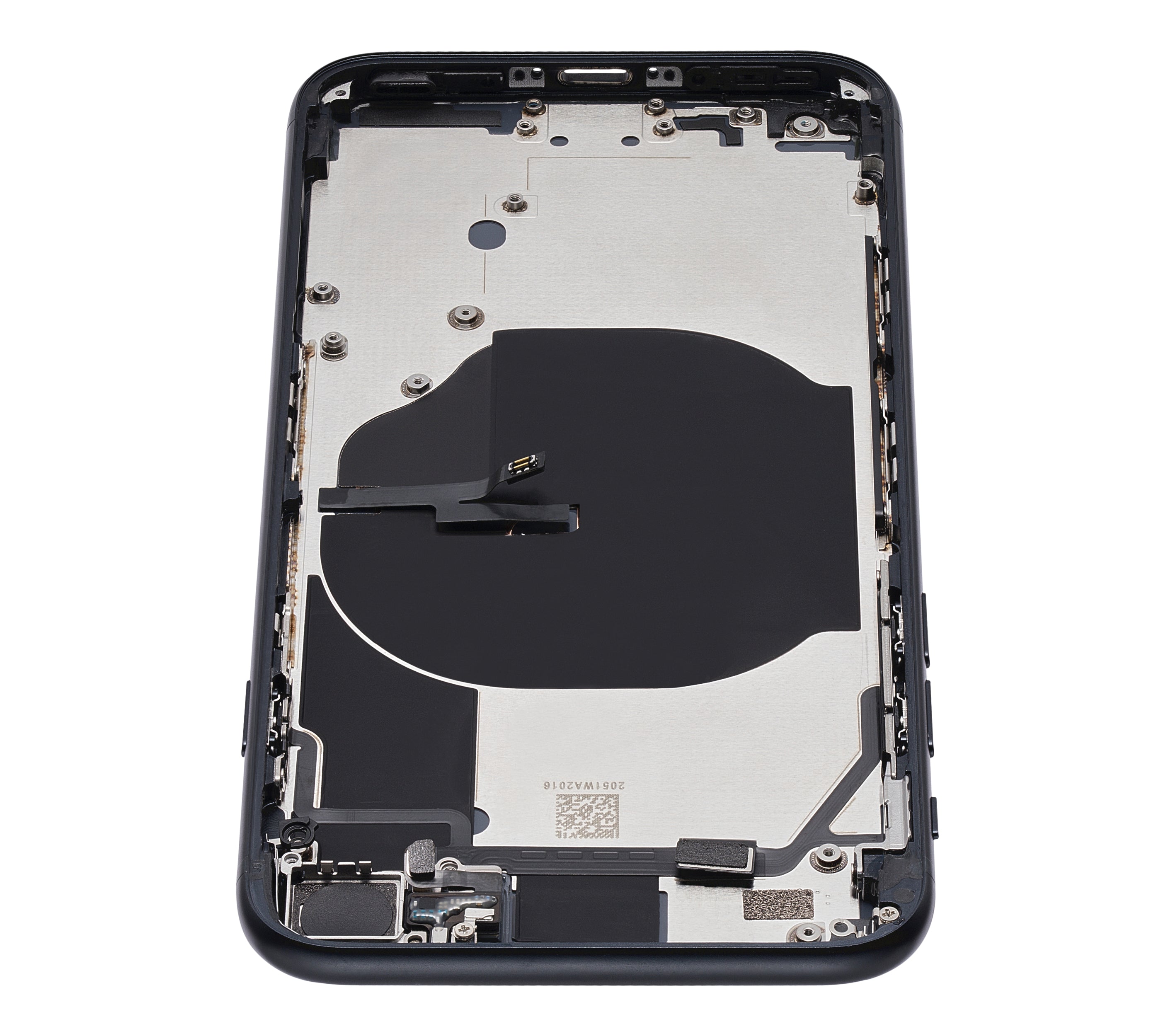 Backcover/Rahmen mit Small Components Pre-Installed für iPhone SE (2022) (gebrauchter OEM-Ausbau, Qualität B) (Midnight)